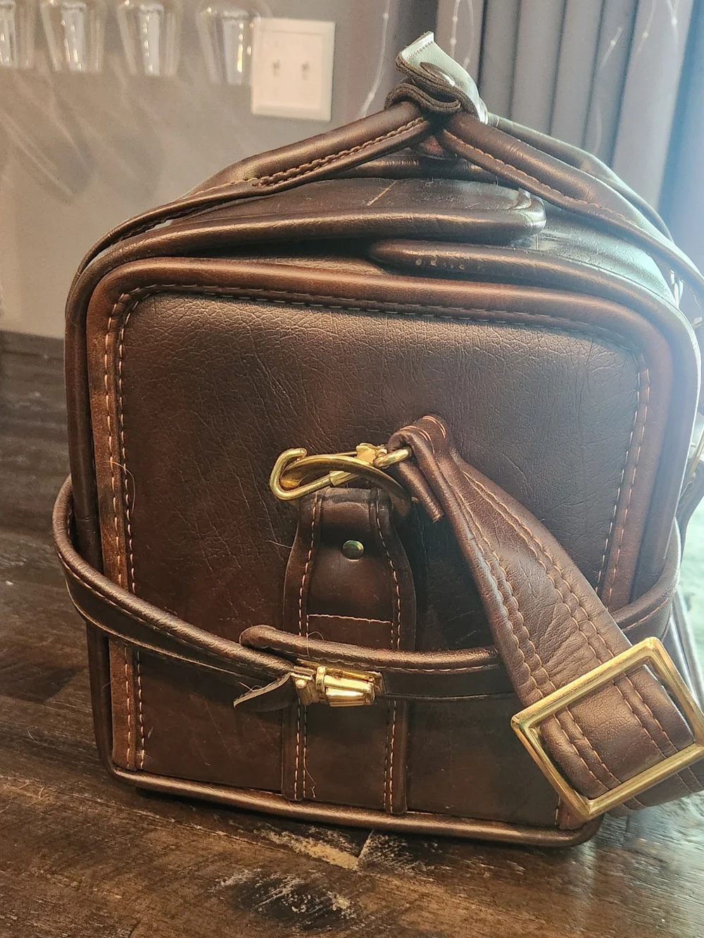 Vintage Leather Camera Case With Lock And Key
